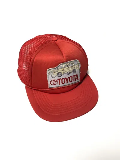 Pre-owned Racing X Vintage 90's Toyota Land Cruiser Jdm Racing Cap Hat In Red