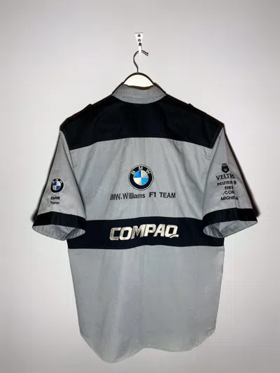 Pre-owned Racing X Vintage Bmw Vintage Hype Y2k Racing Short Sleeve Shirt In Grey