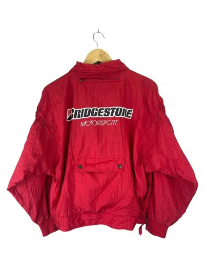 Pre-owned Racing X Vintage Bridgestone Motorsports Japan Light Jacket In Red