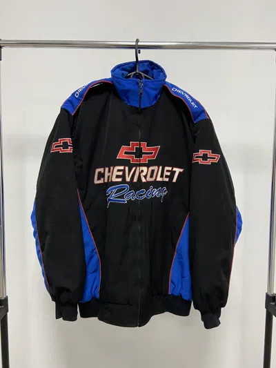 Pre-owned Racing X Vintage Chevrolet Vintage Racing Jacket Big Logo Motorsport In Black/blue
