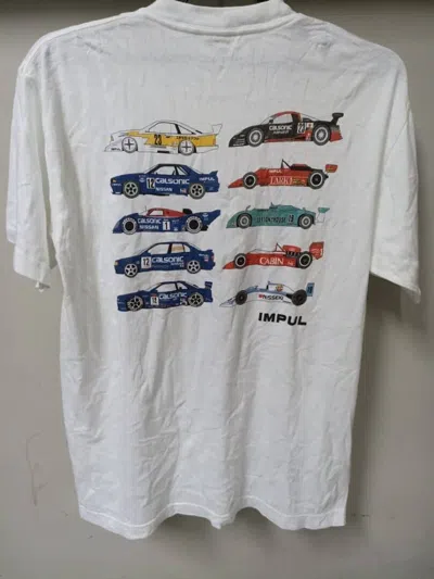 Pre-owned Racing X Vintage Impul F1 Racing Car T-shirt In White