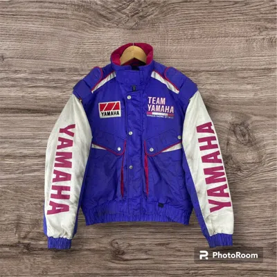 Pre-owned Racing X Vintage Team Yamaha Racing Sports Colorful Jacket In Blue