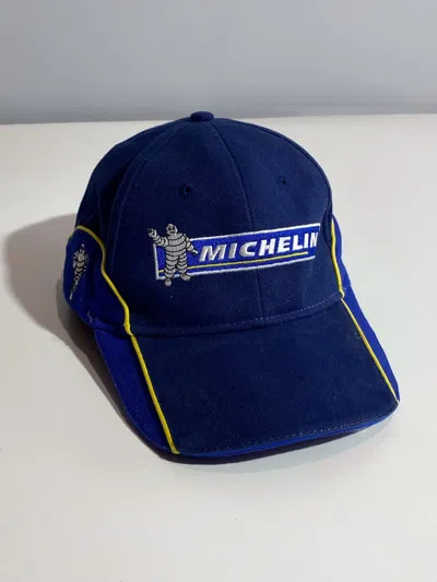 Pre-owned Racing X Vintage Y2k Michelin Racing Streetwear Style Blue Cap