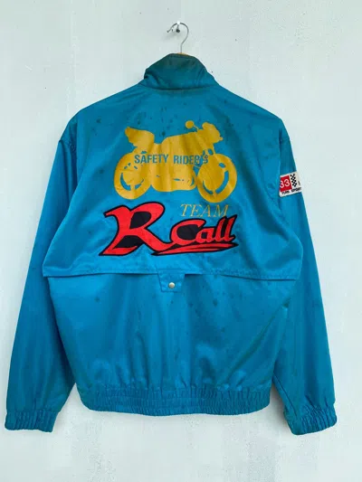 Pre-owned Racing X Vintage Yamaha Racing Jacket Pach Style In Light Blue