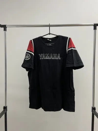Pre-owned Racing X Vintage Yamaha Vintage T Shirt Racing Big Logo Moto In Black/red