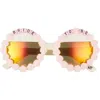 Rad + Refined Bride To Be Round Sunglasses In Pink/orange Mirroed