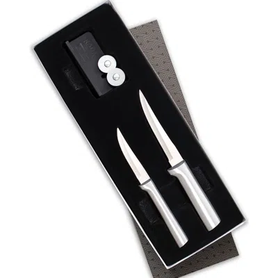 Radà Rada 2 Piece Paring Knife Set With Sharpener And Gift Box In Silver