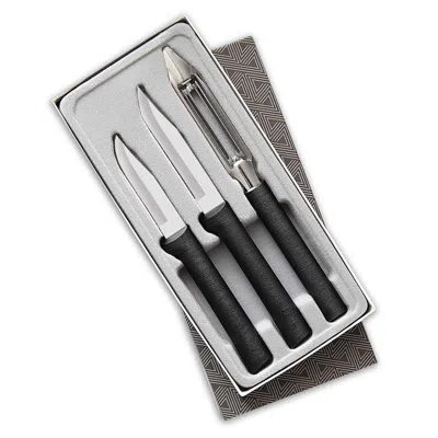 Radà 3 Piece Kitchen Basics Knife Set With Gift Box In Black