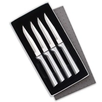 Radà 4 Piece Serrated Steak Knife Set With Gift Box In Silver
