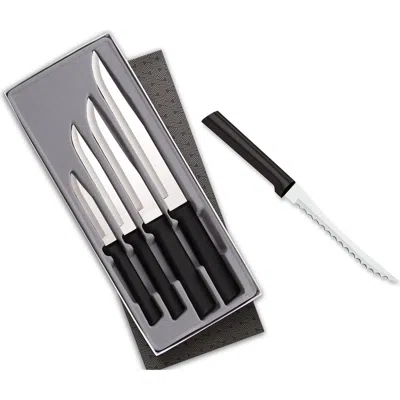 Radà Rada 4 Piece Wedding Register Set & 5-inch Tomato Slicer Stainless Steel Serrated Blade In Black