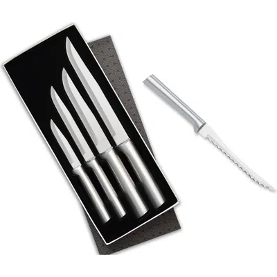 Radà Rada 4 Piece Wedding Register Set & 5-inch Tomato Slicer Stainless Steel Serrated Blade In Silver