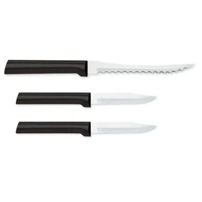 Radà Rada Cutlery 3.25-inch Regular Paring Knife & 5-inch Tomato Slicer Stainless Steel Serrated Blade In Black