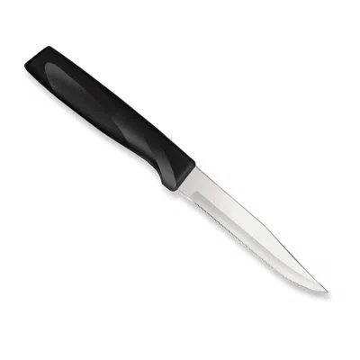 Radà Cutlery 3.875-inch Serrated Steak Knife Anthem Wave Handle In Black