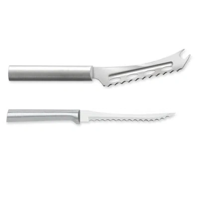 Radà Rada Cutlery 5.25-inch Cheese Knife & 5-inch Tomato Slicer, Stainless Steel Serrated Blades In Silver