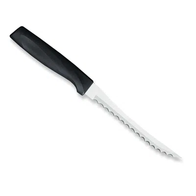 Radà Cutlery 5-inch Tomato Slicer Serrated Stainless Blade Anthem Wave Handle In Black