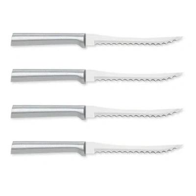 Radà Rada Cutlery 5-inch Tomato Slicer Stainless Steel Serrated Blade, Set Of 4 In Silver