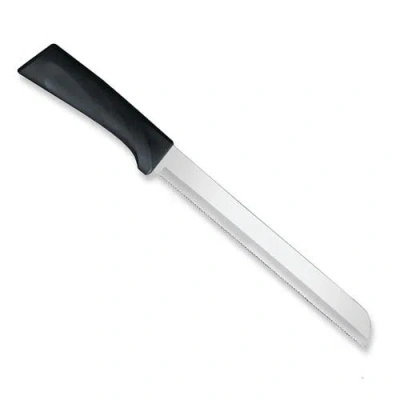 Radà Rada Cutlery 8-inch Bread Knife Serrated Stainless Blade Anthem Wave Handle In Black