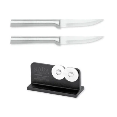 Radà Rada Cutlery Heavy Duty 3.25-inch Paring Knife Set Of 2 & Quick Edge Knife Sharpener In Multi
