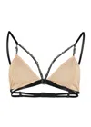 Radà Beaded Triangular Bralette In Beige