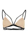 Radà Beaded Triangular Bralette In Beige