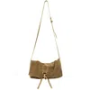 Radica Studio Buttery Suede Bag With Adjustable Drawstring In Brown