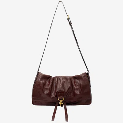 Radica Studio Hammered Nappa Leather Bag In Brown