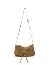 Radica Studio Buttery Suede Bag With Adjustable Drawstring In Brown