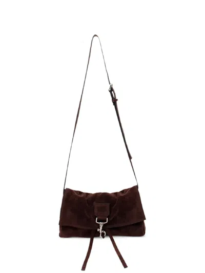 Radica Studio La Bisaccia Suede Shoulder Bag In Brown