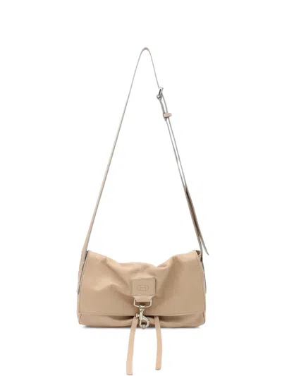 Radica Studio Logo Leather Shoulder Bag In Neutral