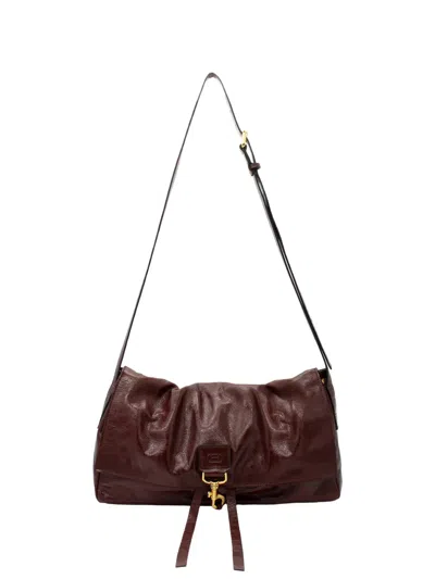 Radica Studio Midi La Bisaccia Soufflè Shoulder Bag In Brown