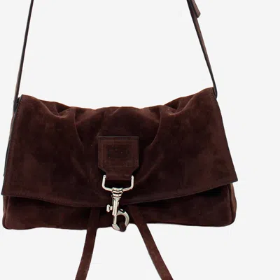 Radica Studio Suede Foldover Shoulder Bag In Brown
