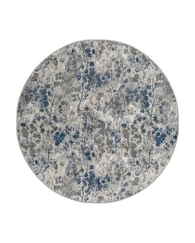 Radici Livigno 1242 Round Area Rug, 5'3 X 5'3 In Blue