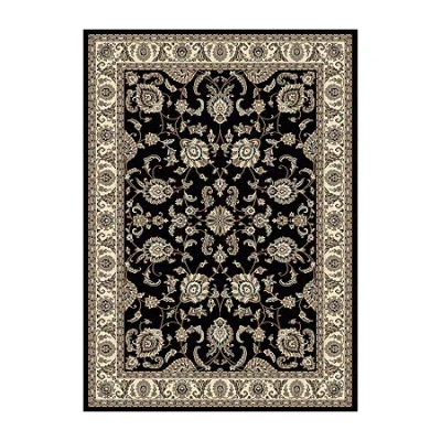 Radici Usa Alba Siena Traditional Oriental Indoor Rectangular Accent Rug In Black
