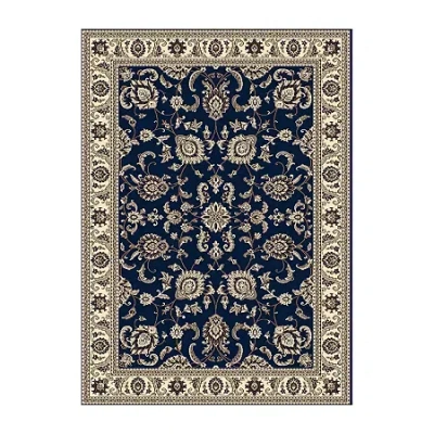 Radici Usa Alba Siena Traditional Oriental Indoor Rectangular Accent Rug In Blue