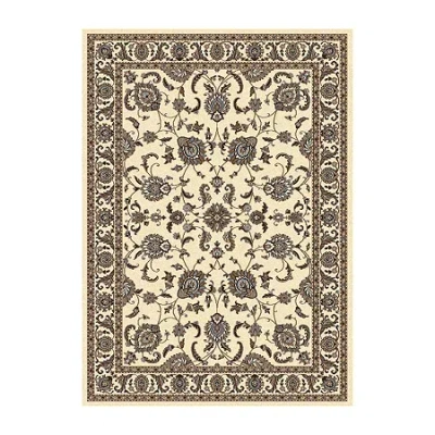 Radici Usa Alba Siena Traditional Oriental Indoor Rectangular Accent Rug In White