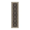Radici Usa Alba Siena Traditional Oriental Indoor Rectangular Runner In Black