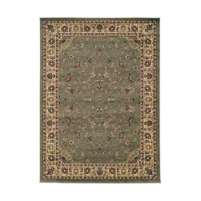 Radici Usa Castello Rachel Traditional Oriental Sarouk Indoor Rectangular Area Rug In Green