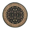 Radici Usa Castello Rachel Traditional Oriental Sarouk Indoor Round Area Rug In Black