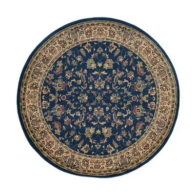 Radici Usa Castello Rachel Traditional Oriental Sarouk Indoor Round Area Rug In Blue