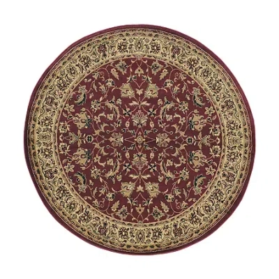 Radici Usa Castello Rachel Traditional Oriental Sarouk Indoor Round Area Rug In Red