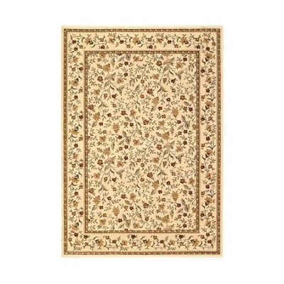 Radici Usa Como Floral Traditional Oriental Indoor Rectangular Area Rug In White