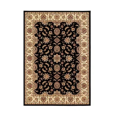 Radici Usa Como Kashan Traditional Oriental Indoor Rectangular Accent Rug In Black