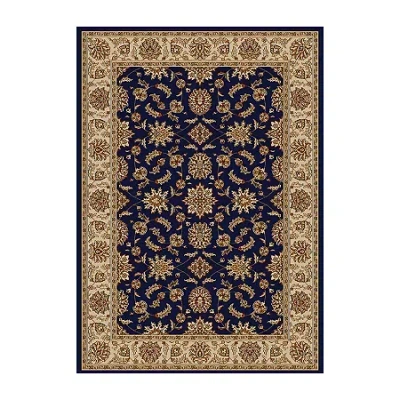 Radici Usa Como Kashan Traditional Oriental Indoor Rectangular Accent Rug In Blue