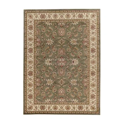 Radici Usa Como Kashan Traditional Oriental Indoor Rectangular Accent Rug In Green