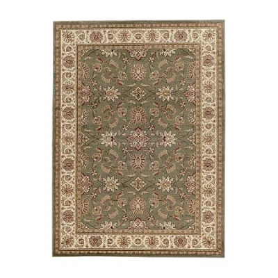 Radici Usa Como Kashan Traditional Oriental Indoor Rectangular Area Rug In Green