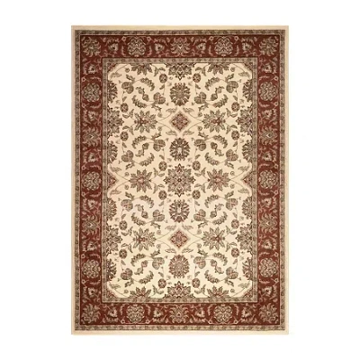 Radici Usa Como Kashan Traditional Oriental Indoor Rectangular Area Rug In White