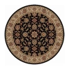 Radici Usa Como Kashan Traditional Oriental Indoor Round Area Rug In Black