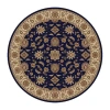 Radici Usa Como Kashan Traditional Oriental Indoor Round Area Rug In Blue