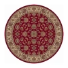 Radici Usa Como Kashan Traditional Oriental Indoor Round Area Rug In Red