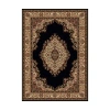 Radici Usa Como Medallion Traditional Oriental 39"x60" Indoor Rectangular Accent Rug In Black